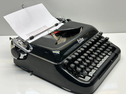 Erika Typewriter - Black, Vintage Charm from 1955 Onward, Best Gift, Premium Quality, Antique Typewriter, Old World Elegance,Europe Type