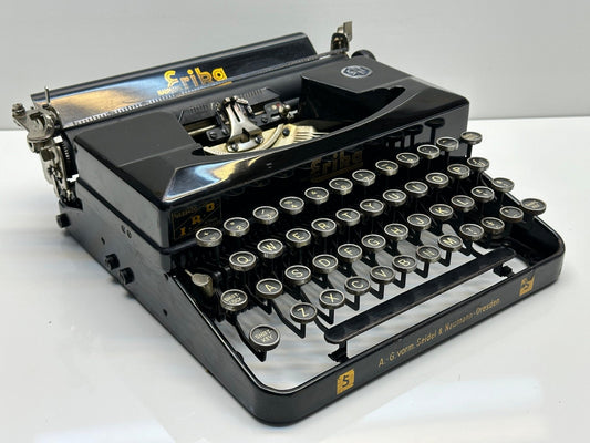 Erika Typewriter S - Black Vintage Writers and Vintage Enthusiasts - Premium Quality Antique Typewriter with Old World Elegance and Wood Bag