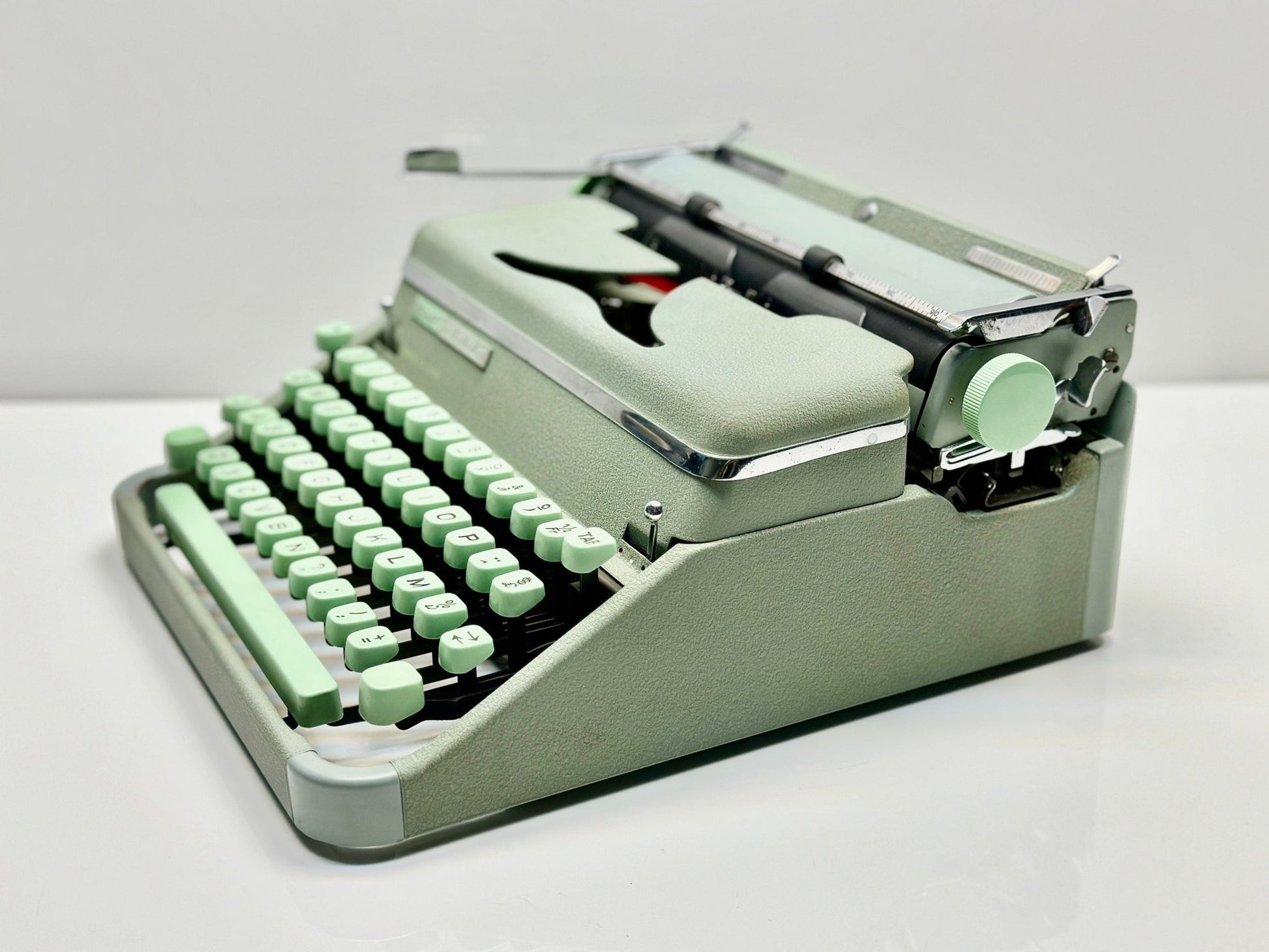 Hermes 2000 Green Typewriter - A Special and Best Gift, Superior Craftsmanship, Green Keyboard, Warranty Included