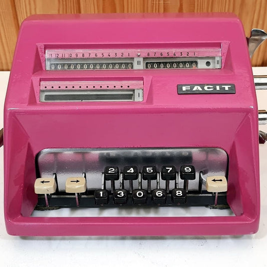 Antique Facit Mechanical Calculator - Classic 1960s Office Accessory - Vintage Desk Tool - Nostalgic Home Office Decor - Retro Math Gadget