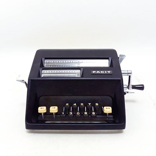 Retro Facit Calculator - 1960s Antique Office Tool - Vintage Mechanical Gadget - Classic Desk Accessory - Unique Home Office Decor - Collect