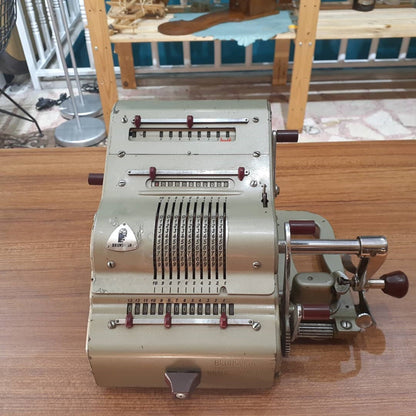 Brunsviga Vintage Calculator - Antique Mechanical Adding Machine - Retro Office Decor - Classic Desk Collectible