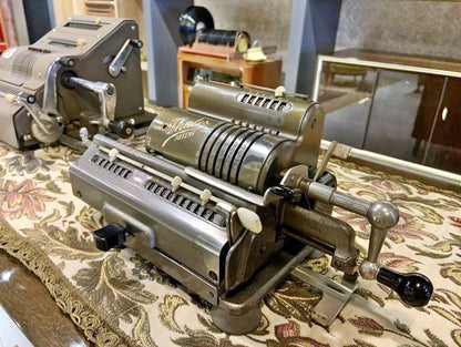 Thales Patent Calculator - Antique Mechanical Adding Machine - Retro Office Decor - Classic Desk Accessory