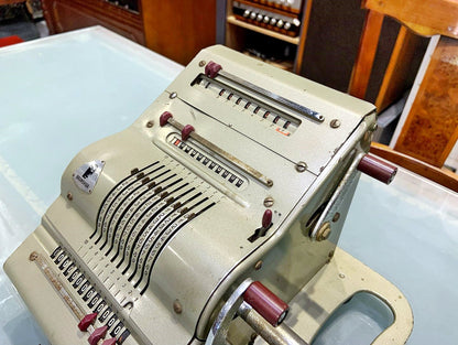 Antique Brunsviga Calculator - 1900s Mechanical Office Gadget - Nostalgic Home Office Decor - Timeless Arithmetic Tool