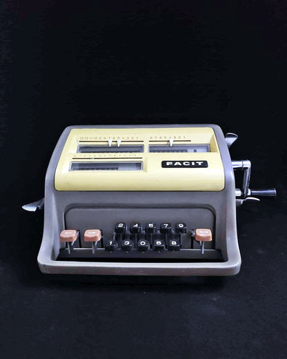 Mechanical Facit Calculator - Vintage 1960s Office Tool - Retro Arithmetic Gadget - Antique Desk Accessory - Unique Home Office Decoration