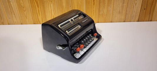 Retro Facit Calculator - Vintage Mechanical Adding Machine - 1960s Office Nostalgia - Antique Desk Accessory - Timeless Office Decor - Uniqu